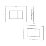 Кнопка смыва AZARIO NEW-TS механическая, двойной смыв, квадратные кнопки, ABS пластик, сатин (AZ-ABS-001-GG)