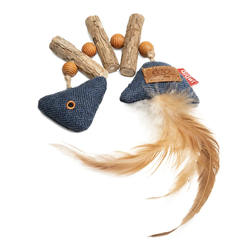 Игрушка Gigwi "Рыбка-скелет" для кошек, 20 см