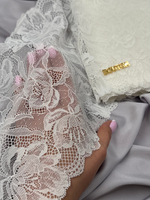 Кружево эластичное белое "Цветы5"