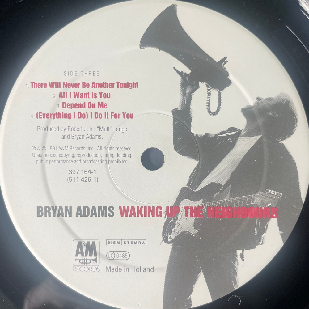 Bryan Adams - Waking Up The Neighbours 2LP (Голландия 1991г.)