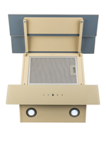 Вытяжка кухонная MACBI MТG60TL (IVORY) бежевый, D150мм, 1100м3/ч, наклонная, мотор 230Ватт, стекло 60см, сенсорное управл.