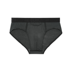 Мужские трусы брифы черные в полоску HOM SIMON Mini Briefs HO1 359852_400004