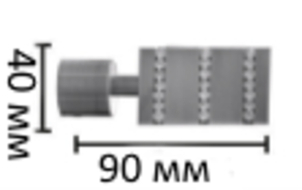 Наконечники "Домино" для кованых карнизов d25 мм , цвет нержавеющая сталь