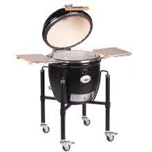 Керамический угольный гриль Monolith Classic Pro 2.0 Black, 43 см, чёрный, с ножками и столиками
