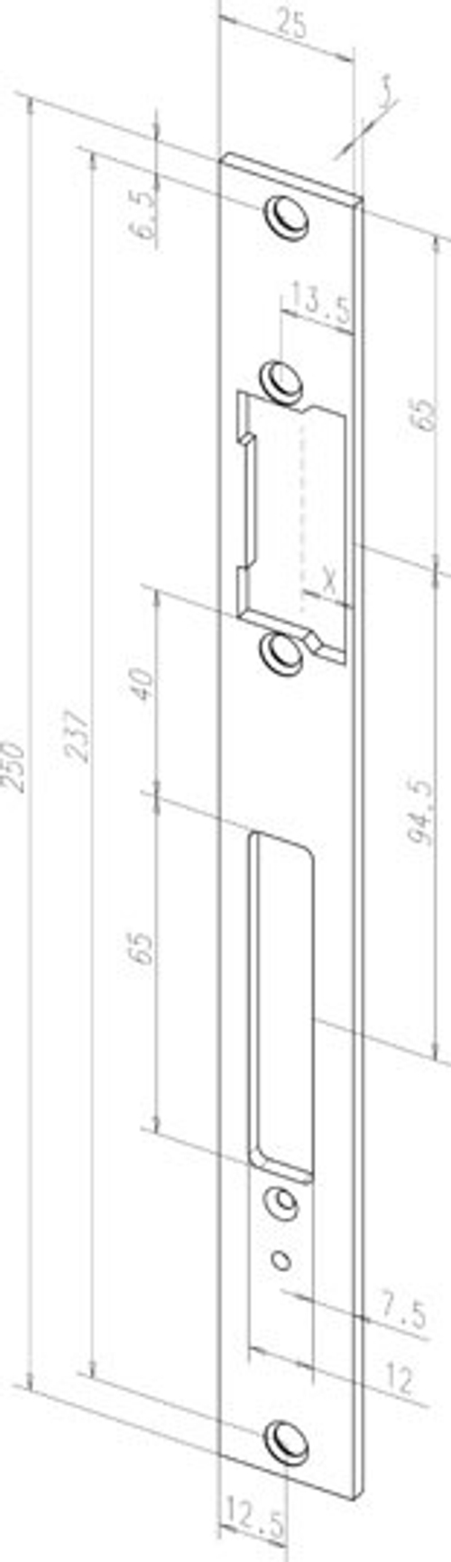 Плоская запорная планка 712