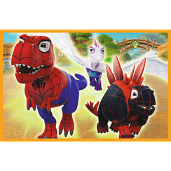 Pazl \ Puzzle \ Пазлы Puzzles - "2x24" - Spidey and dinosaurs / Spidey and his Amazing Friends Marvel