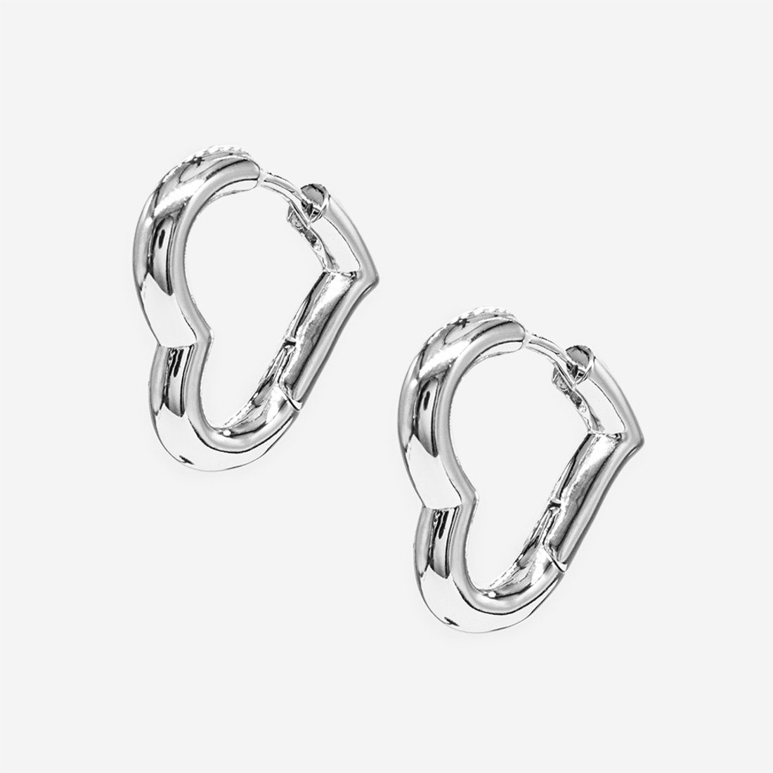 Швензы-конго в форме сердец, 21мм, родирование