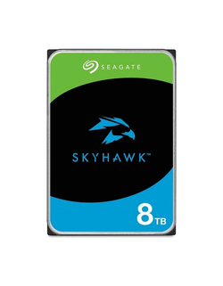 Жесткий диск Seagate SkyHawk HDD 3.5" SATA 8Tb, 7200 rpm, 256Mb buffer, 512e/4Kn, CMR, ST8000VX010, 1 year