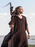 Накидка-пончо с капюшоном Tribal (коричневая)