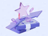 3D Металлические денежные купюры