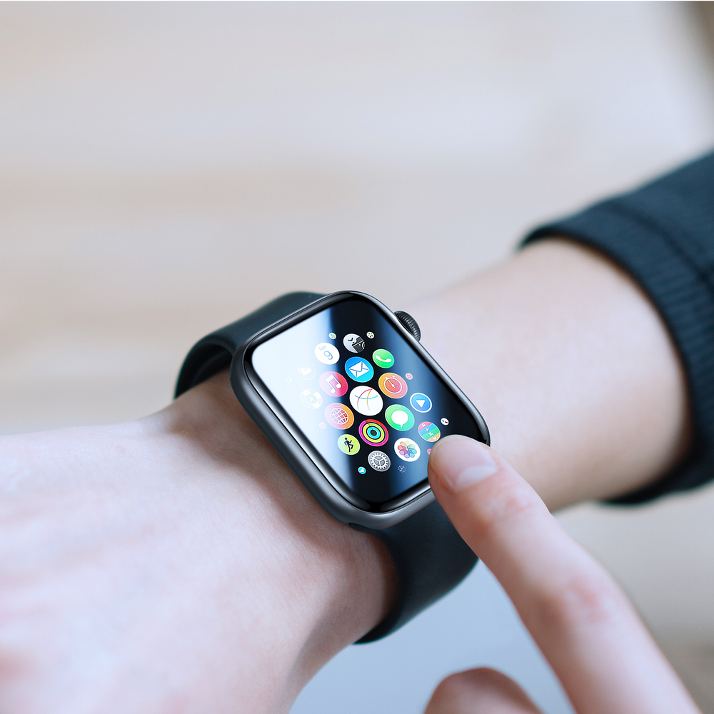 Защитная пленка (2шт.) от Dux Ducis для смарт часов Apple Watch Series 7, 8 и 9, размер 41мм, серия Pmma Screen Protector