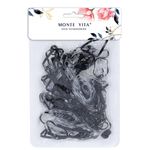 Резинки для волос НАБОР 250 шт., силиконовые, большие, чёрный, прозрачный, MONTE VITA, 457066