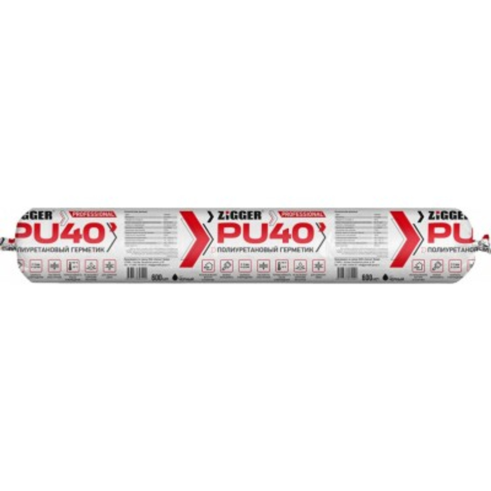 Полиуретановый герметик «Zigger» pu40, серый, 600 мл