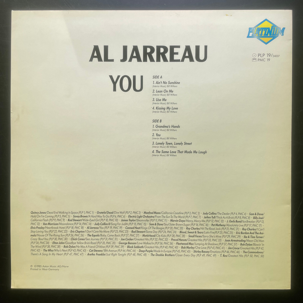 Al Jarreau ‎– You (Швейцария 1985г.)