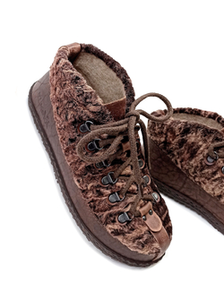 Ботинки каракуль "Shade of Marsala"