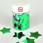 БЛЕСК 110 КОНФЕТТИ ЗВЁЗДЫ - ЗЕЛЁНЫЙ 3 сантиметра
