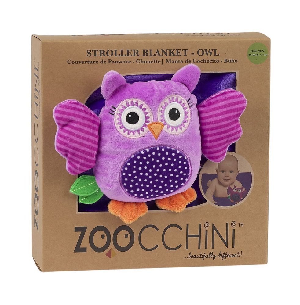 Одеяло с игрушкой Zoocchini Сова / фиолетовое