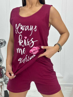 [m]Пижама х/б шорты+майка УшМ002