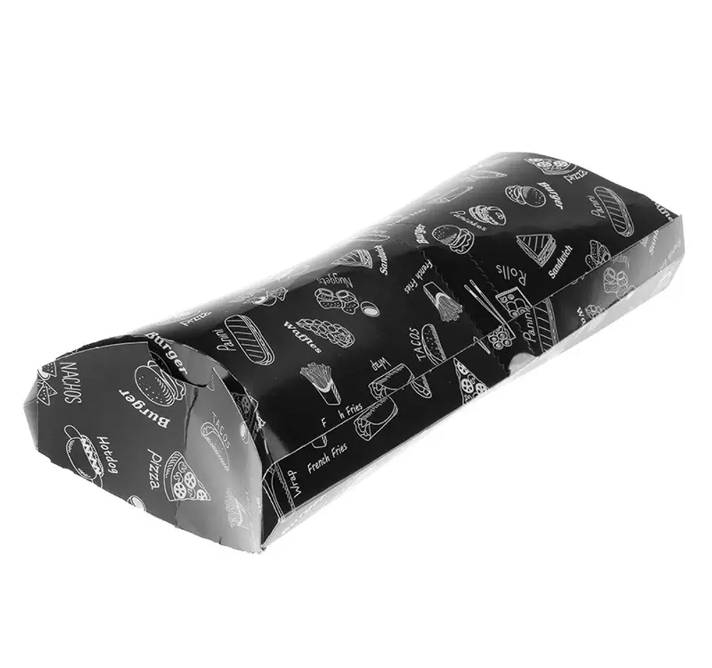 Упаковка для роллов (шаурмы) Complement Black 210х80х60мм
