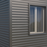 Сайдинг металлический Корабельная доска VIKING MP E-20 0,5мм RALL 7024-Графитовый серый