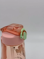 Бутылка для воды с трубочкой силиконовой 480 мл