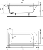 Акриловая ванна Ideal Standard 170х80 K274701 HOTLINE