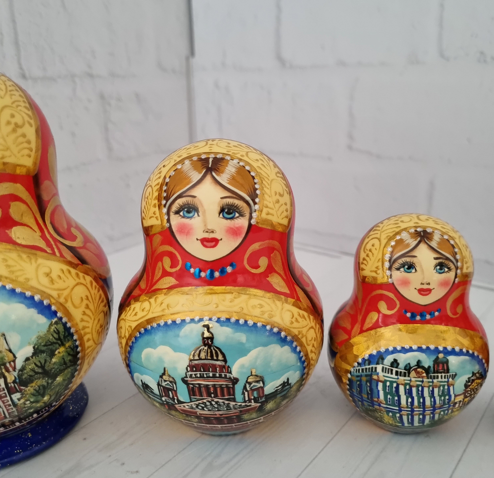 Матрешка "Санкт-Петербург" 5 мест