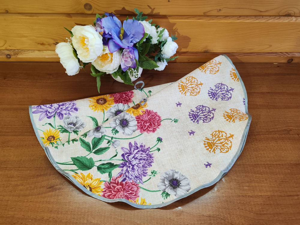 Полотенце кухонное, круглое, 2 шт, вафельное полотно