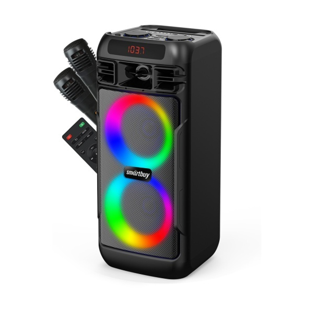 Акустическая система SmartBuy MEGA BOOM 2, 50Вт, Bluetooth, MP3, FM-радио, 2 микрофона (SBS-5600)