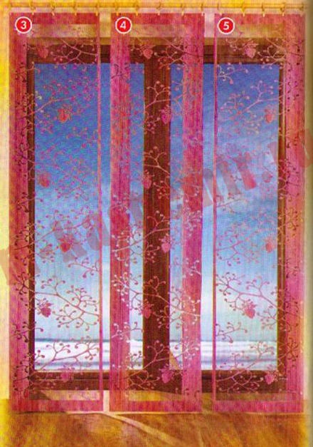 Шторы-панели: Ranele Trio (арт.  117A+118A+119A) WISAN -  (50х240) х3 см. (Н)