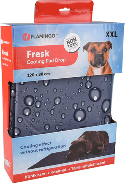 Охлаждающая подстилка  XXL 120 х 80см, серый, Flamingo