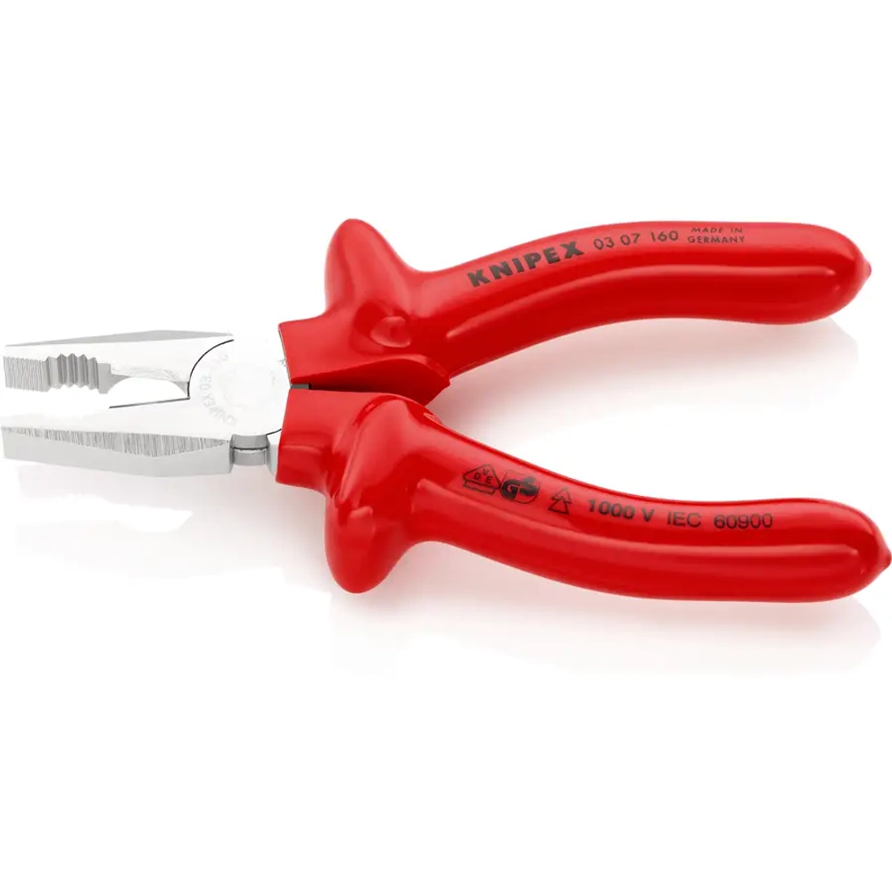 Плоскогубцы комбинированные хромированные 160 мм Knipex 03 07 160