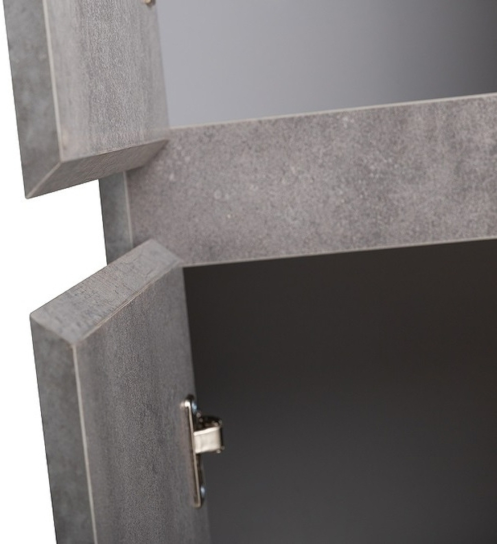 Шкаф пенал BelBagno Kraft 33 L KRAFT-1600-2A-SC-CG-L подвесной Cemento Grigio