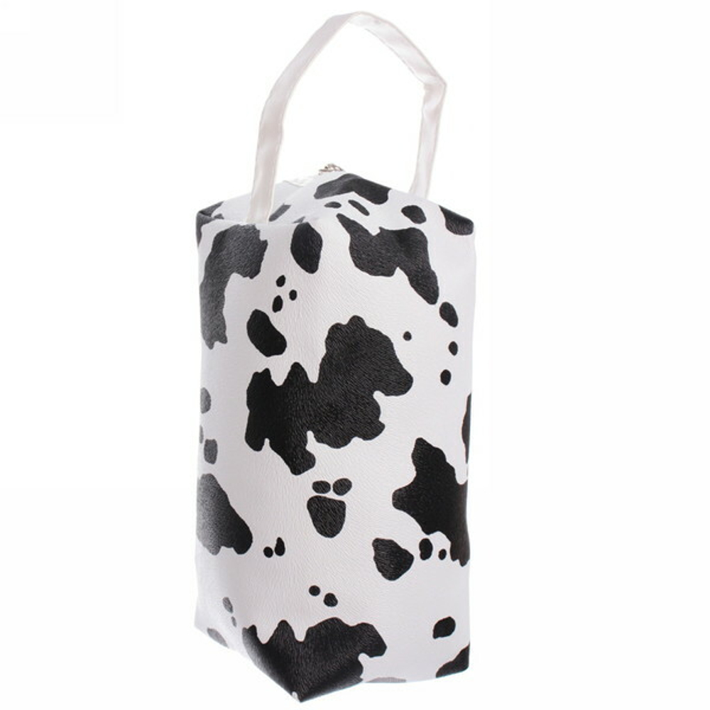 Косметичка прямоугольная «Premium style», цвет белый/черный , 20*11*8см