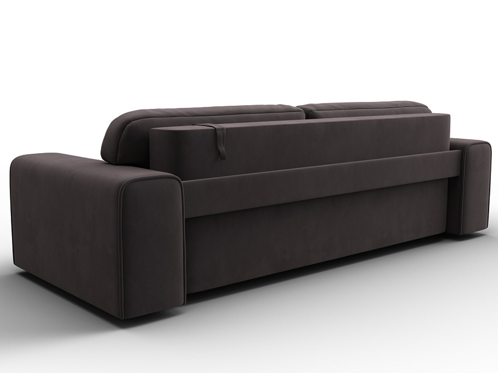 Диван прямой Лига-029, ВЕЛЮР Коричневый