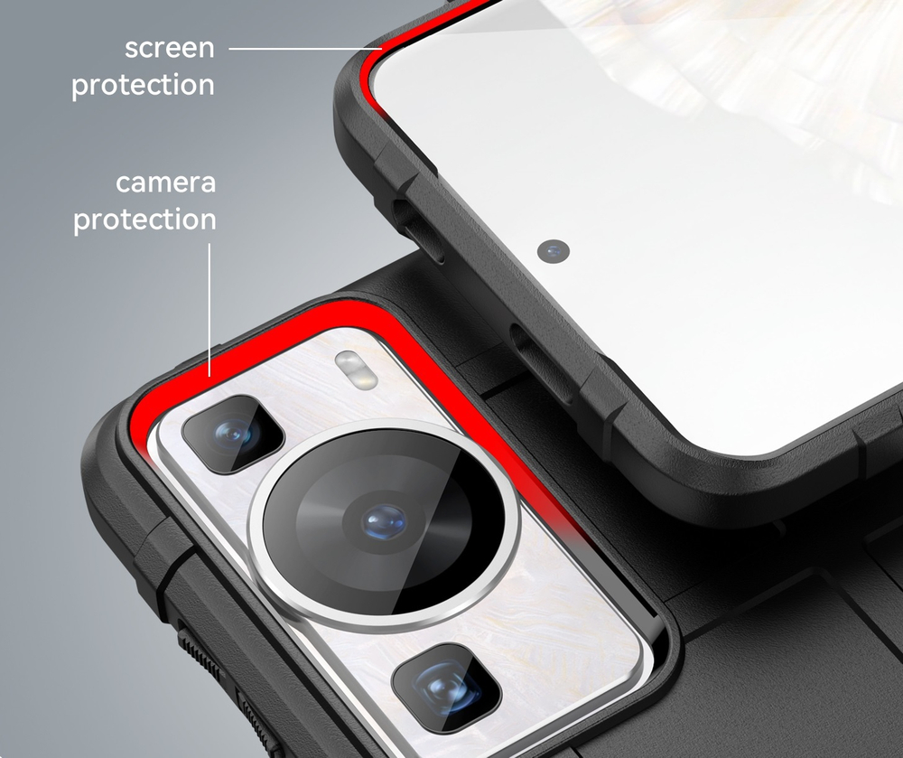 Чехол ударопрочный на смартфон Huawei P60 и P60 Pro, мягкий отклик кнопок, серия Armor (максимальная защита) от Caseport