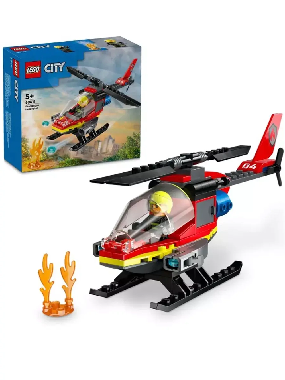 Лего Сити Пожарный вертолет 60411 Lego City