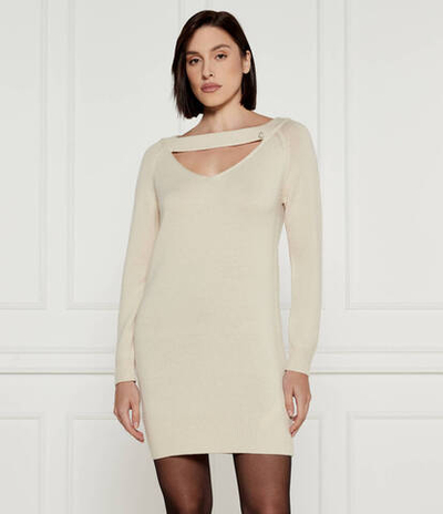 Хлопковое платье Liu Jo - кремовый(CF4384 MA86O)