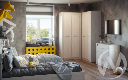 Детская "Монако" (ясень белый/F12) Комплектация 1