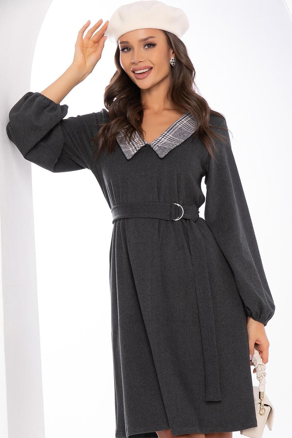 Платье "Искусство стиля" (темно-серое) П8296 LT Collection (Акция)