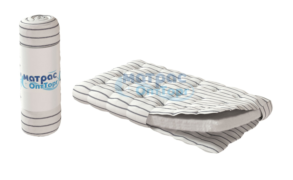 Матрас ватный тик Классика (вата белая)