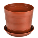 Кашпо "Классик" с поддоном 1,2 л (цвет терракотовый)