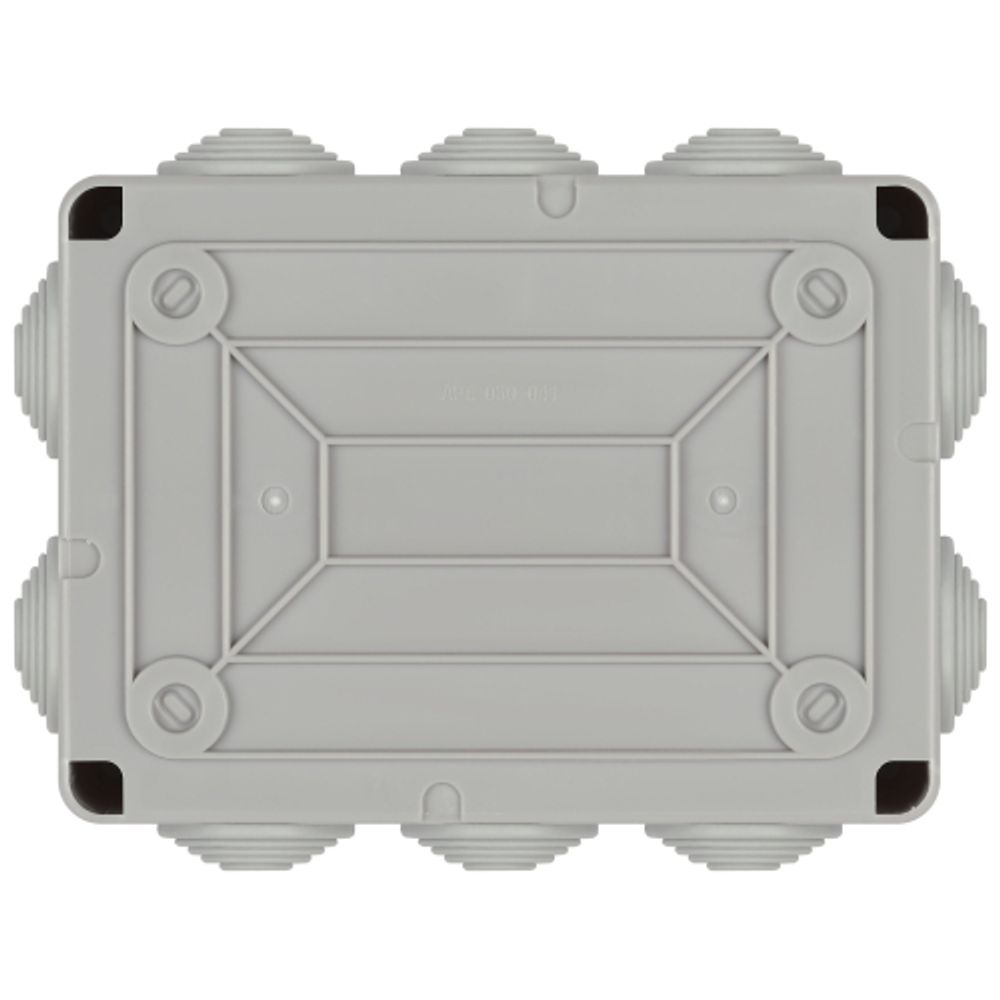 Распаячная коробка ЭРА KORvpk-150-110-70-10g ОП серая 150х110х70мм прозрачная крышка на винтах 10 гермовводов IP55