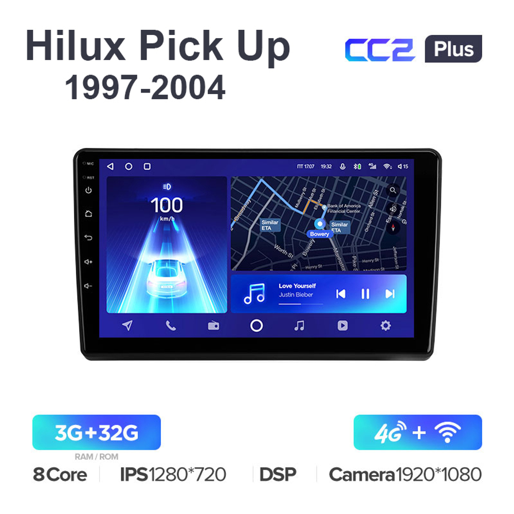 Teyes CC2 Plus 9"для Toyota Hilux Pick Up 1997-2004