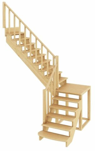 Лестница на второй этаж К-002м/3 Левая