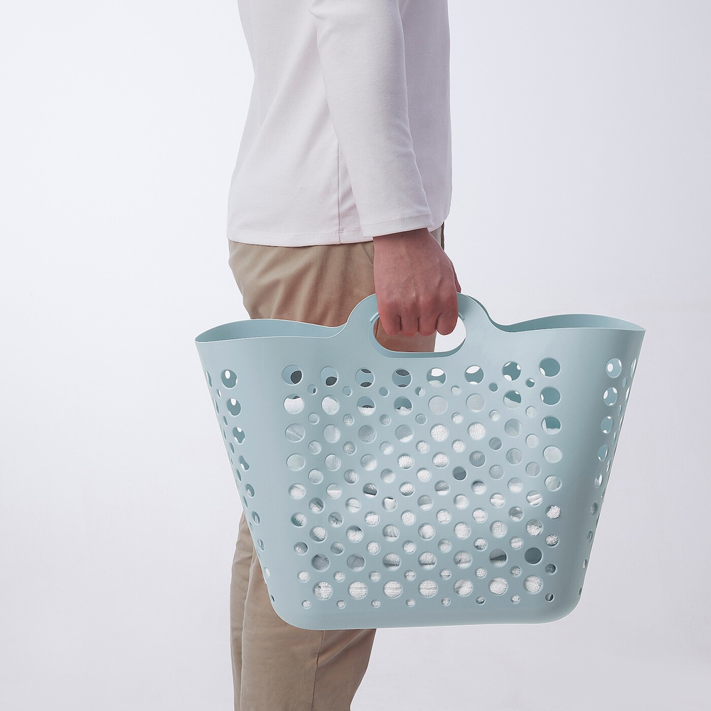 IKEA SLIBB  (ИКЕА СЛИББ)  -  Гибкая корзина для белья, синяя, 24 л