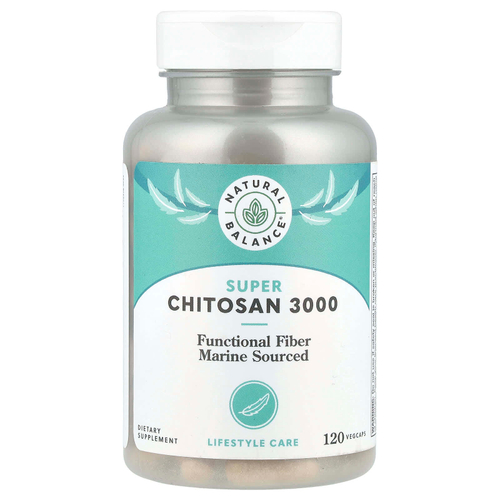 Natural Balance, супер хитозан, 3000, 120 растительных капсул (750 мг в 1 капсуле)