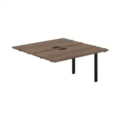 PR.215.DM.O59.BL / Секция раб. станции 2800х1438х750 / профиль: 59х59 черный; столешница: дуб модена