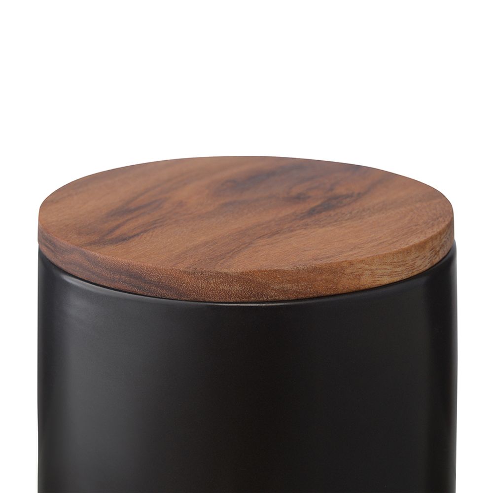 Банка для хранения керамическая, 350 мл, черная