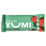 Yumi, органический батончик, для малышей, клубника и ревень, 5 батончиков по 21 г (0,74 унции)